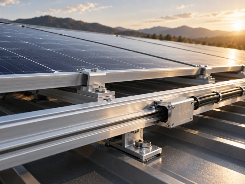Solar mounting aluminum application illustration