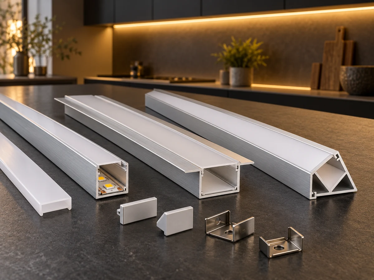 LED channels and accessories illustration