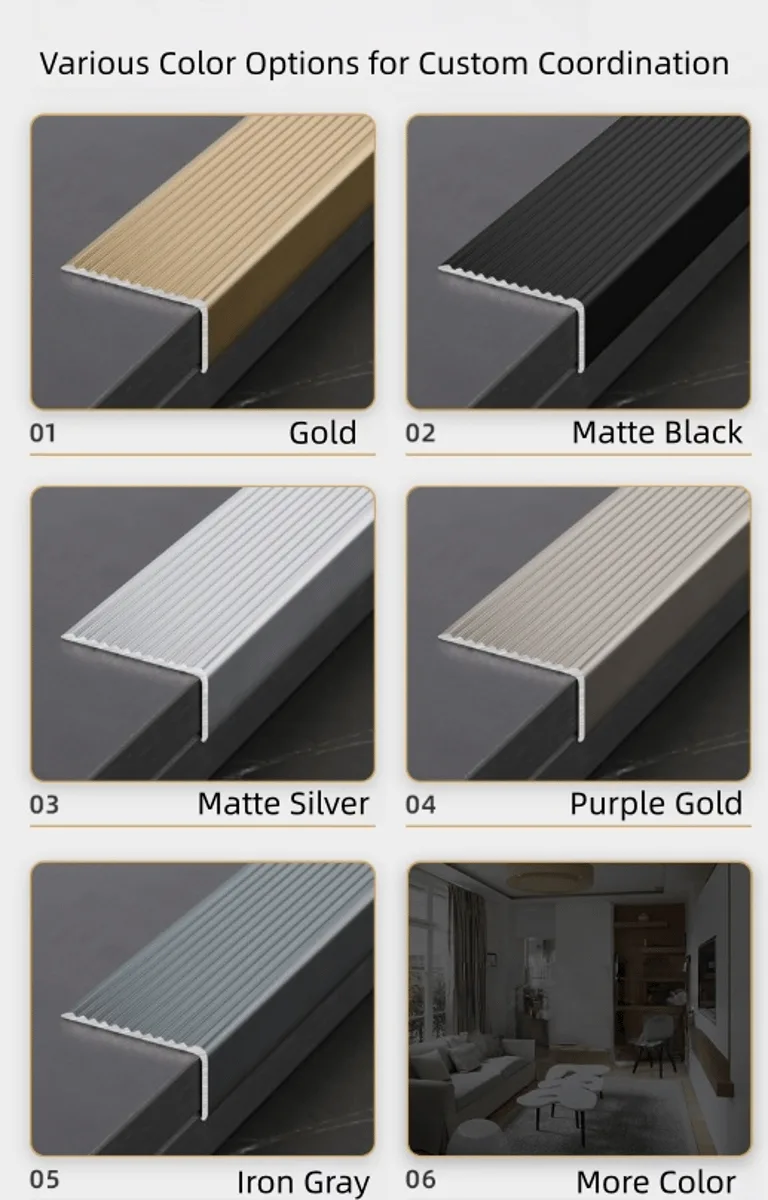Aluminum Alloy Stair Nosing Anti-Slip Strip — view 4