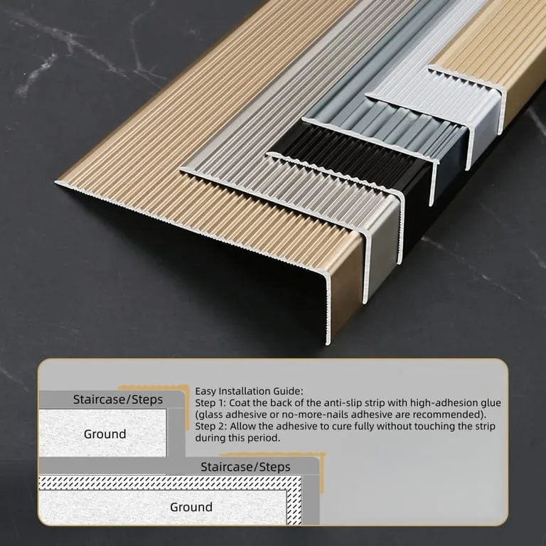 Aluminum Alloy Stair Nosing Anti-Slip Strip — view 5