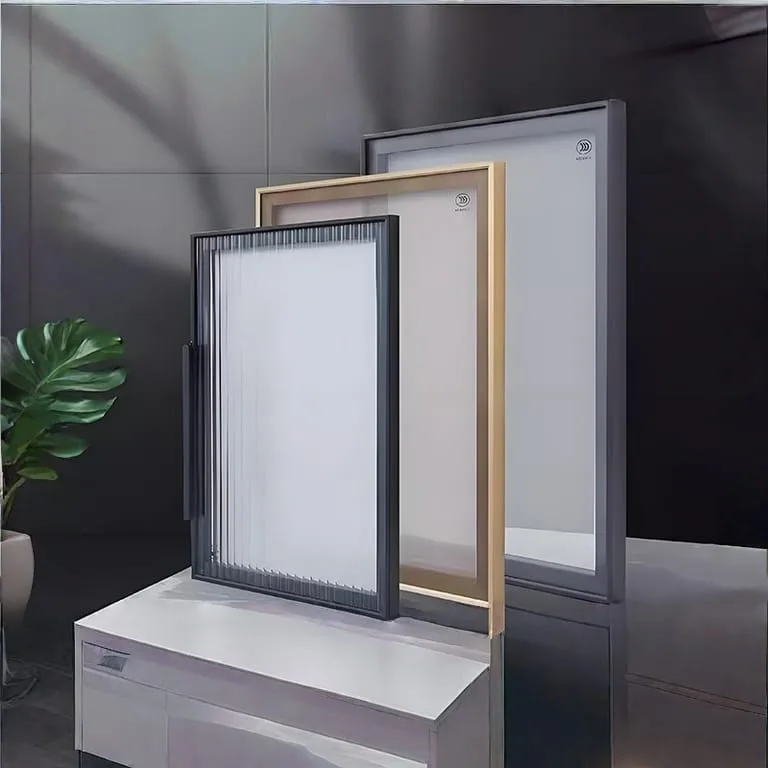 Premium Aluminum Alloy Wardrobe Glass Door with Pin Hinge