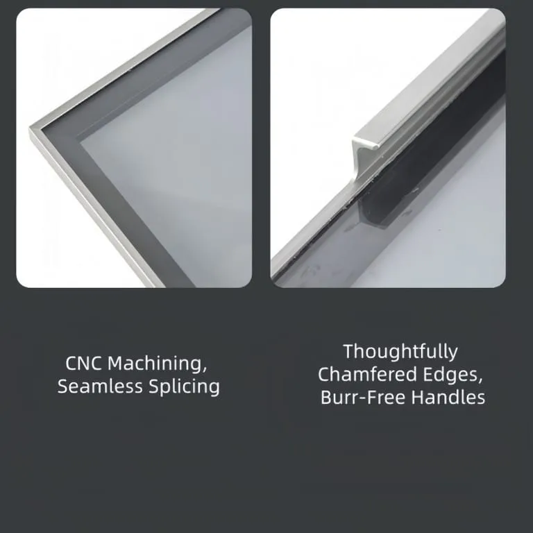 Premium Aluminum Alloy Wardrobe Glass Door with Pin Hinge — view 2