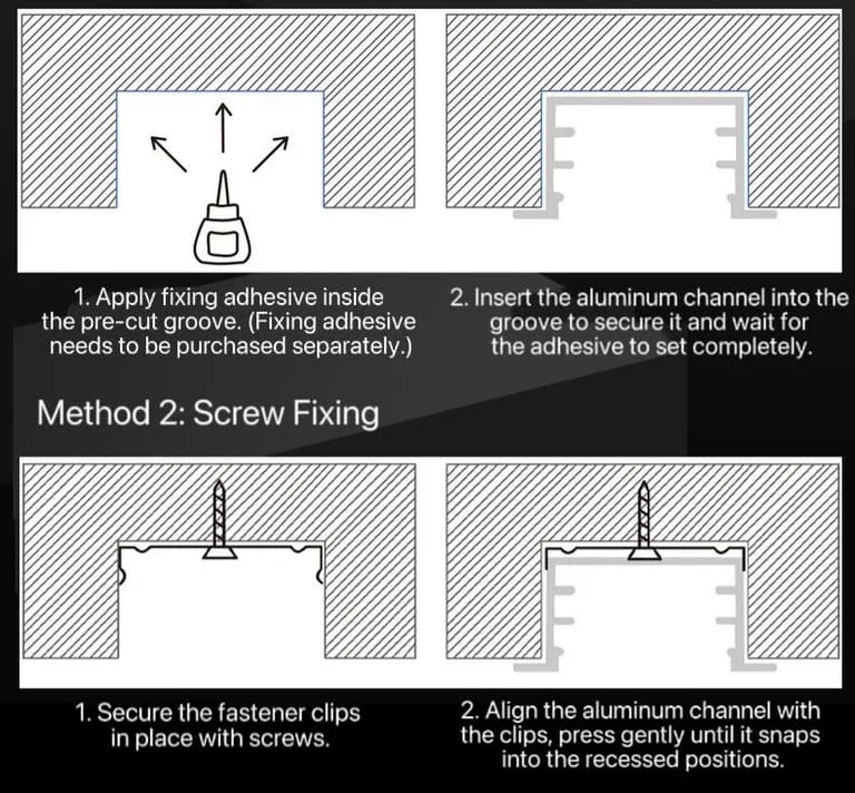 Aluminum Recessed U-Shaped LED Channel — view 5