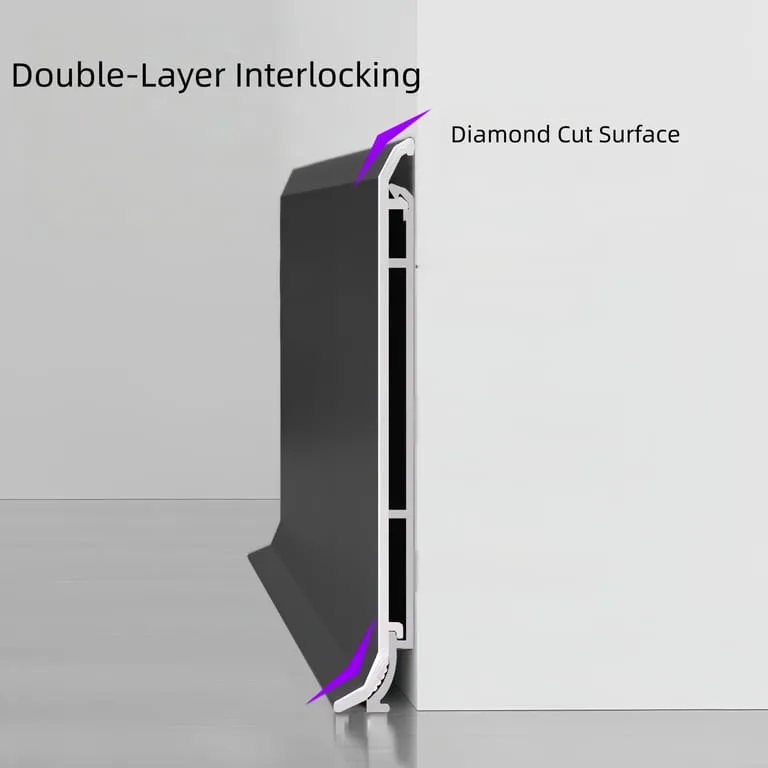 Anodized Aluminum Diamond Type Skirting Board — view 3