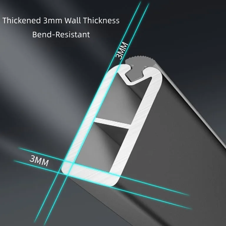 Customizable Aluminum Cloth Hanging Rod for Wardrobe & Cabinet Systems
