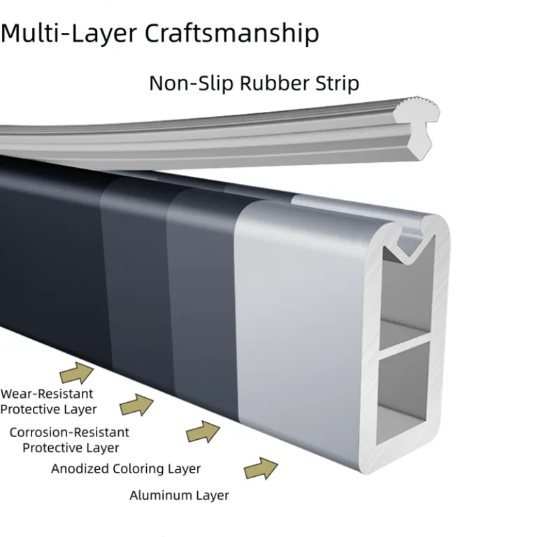 Customizable Aluminum Cloth Hanging Rod for Wardrobe & Cabinet Systems — view 2