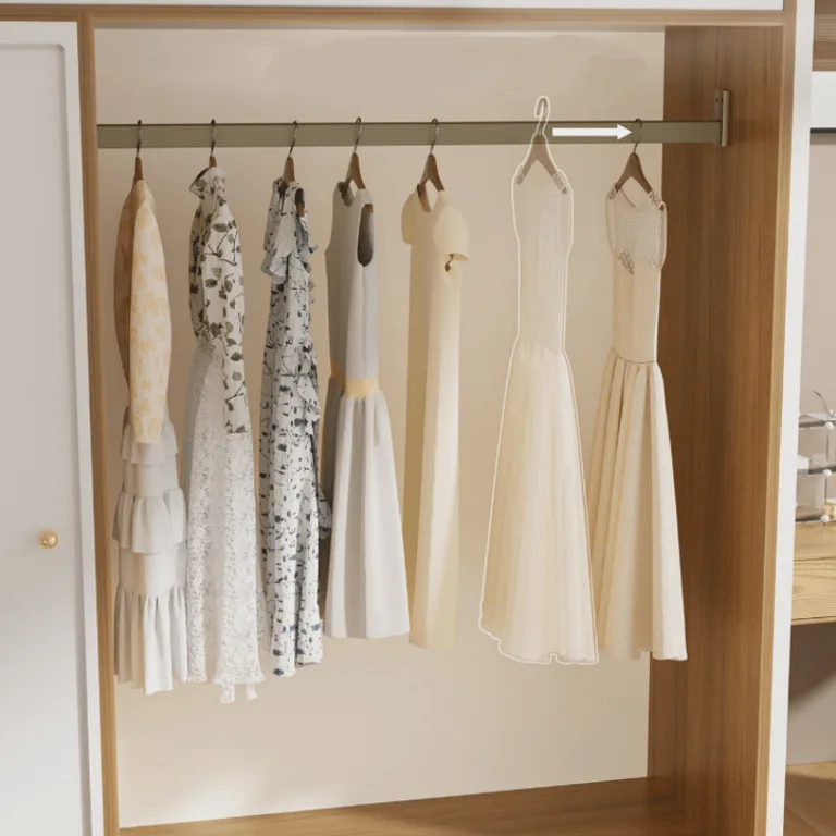 Customizable Aluminum Cloth Hanging Rod for Wardrobe & Cabinet Systems — view 4