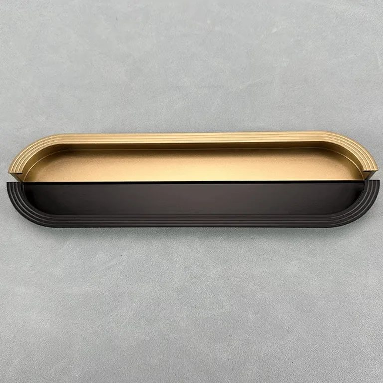 European Style Curved Embedded Aluminum Cabinet Handles