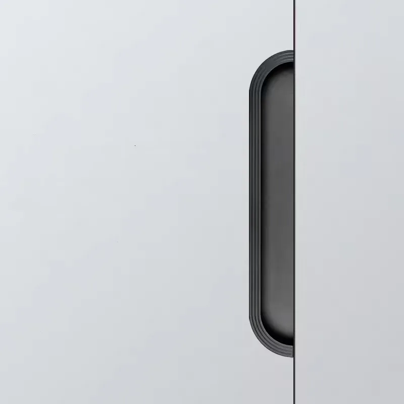 European Style Curved Embedded Aluminum Cabinet Handles — view 6