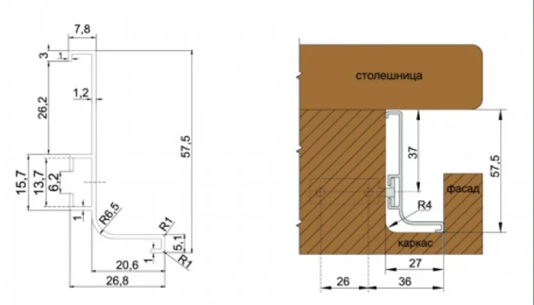 Factory-Direct Aluminum Undercabinet Recessed Handle — view 5