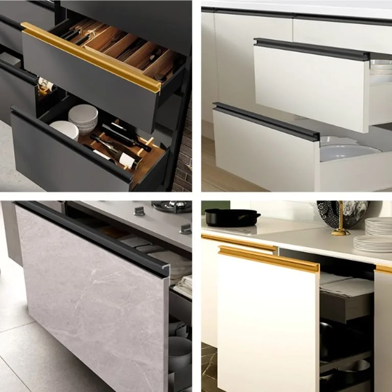 G-Shape No-Slot Cabinet Handle with End Caps — view 5