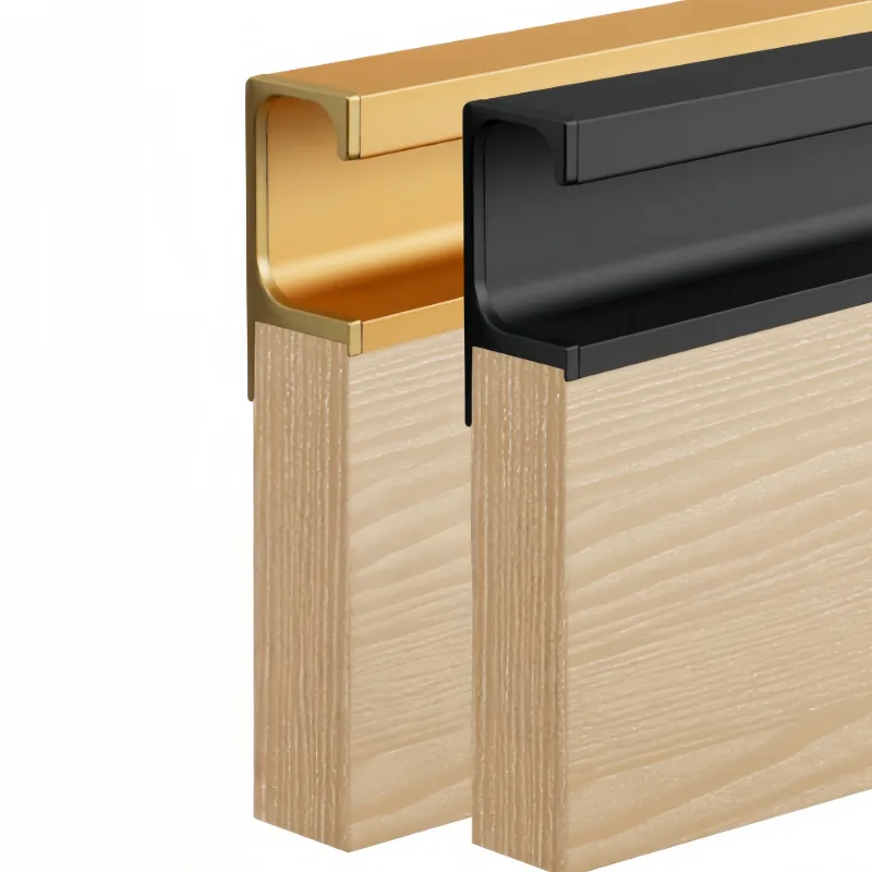G-Shape No-Slot Cabinet Handle with End Caps — view 6