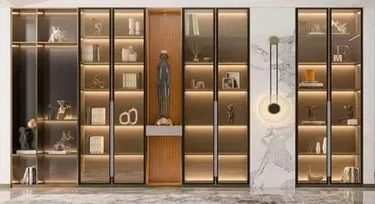 Light Luxury Ultra-Slim Aluminum Frame Glass Door — view 2