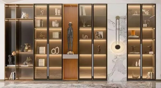 Light Luxury Ultra-Slim Aluminum Frame Glass Door — view 3