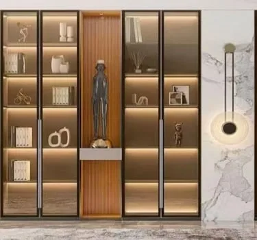 Light Luxury Ultra-Slim Aluminum Frame Glass Door — view 5