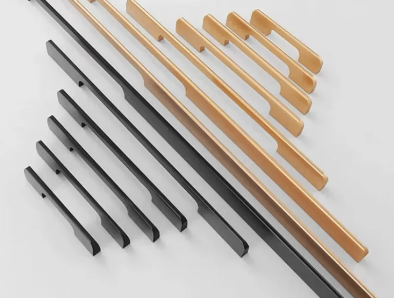 Modern Black & Gold Aluminum Cabinet Handles