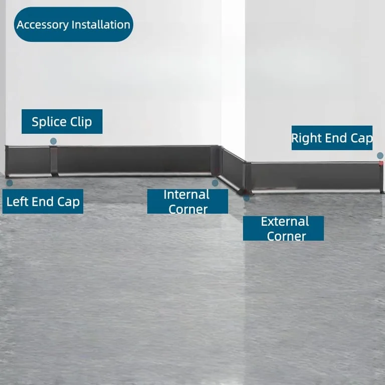 Punch-Free Aluminum Self-Adhesive Skirting Board — view 5