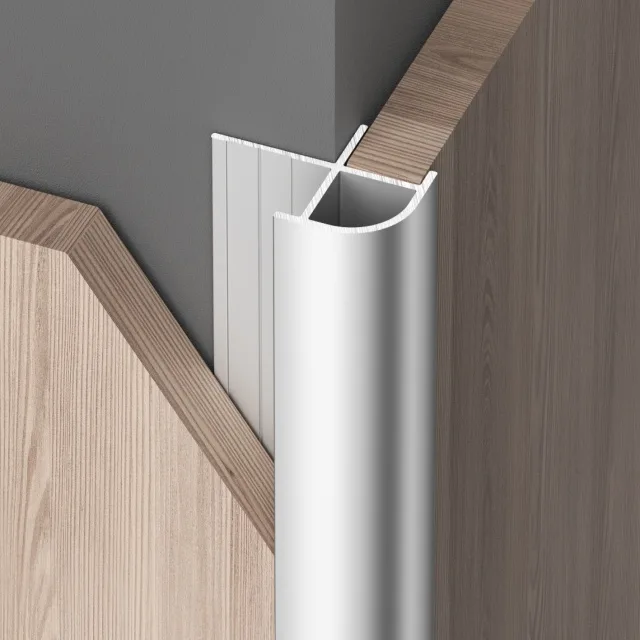 Round External Corner Aluminum Trim Strip — view 4