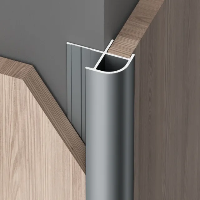 Round External Corner Aluminum Trim Strip — view 5