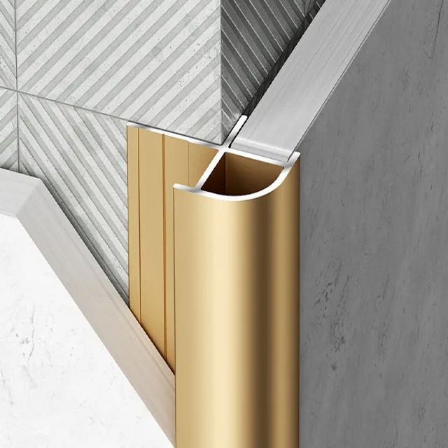 Round External Corner Aluminum Trim Strip — view 6