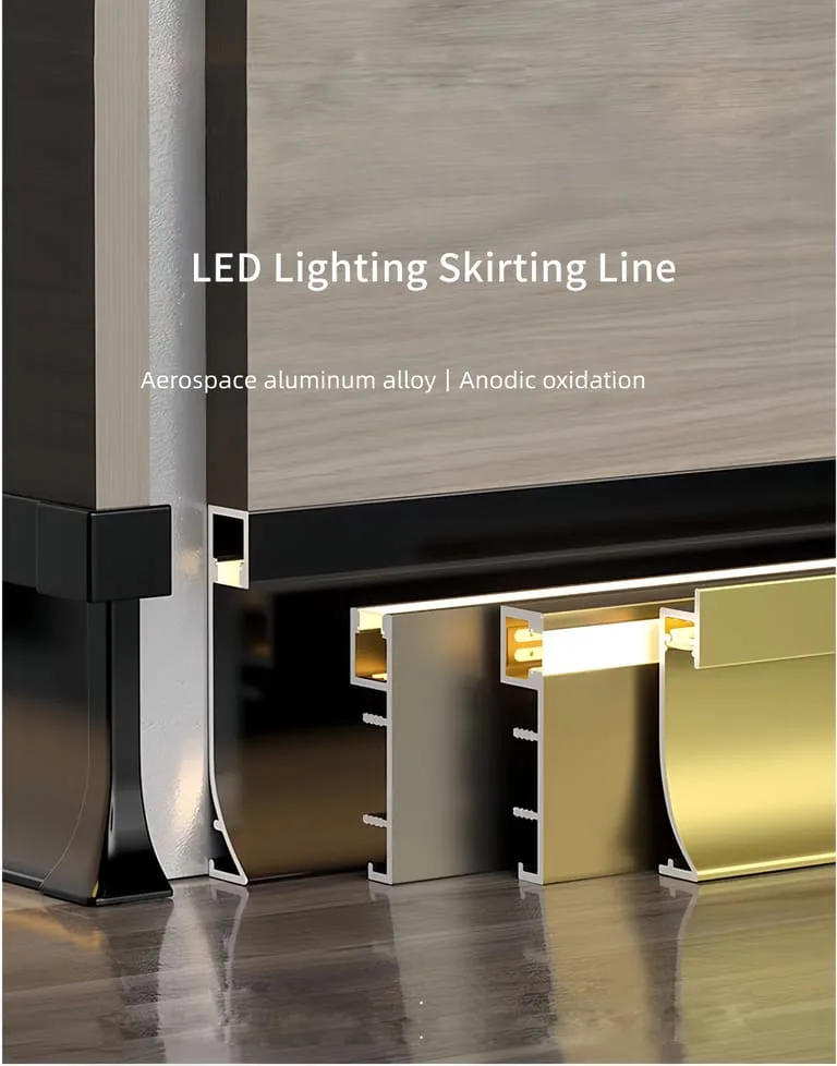 Waterproof LED Aluminum Floor Skirting Baseboard — view 4