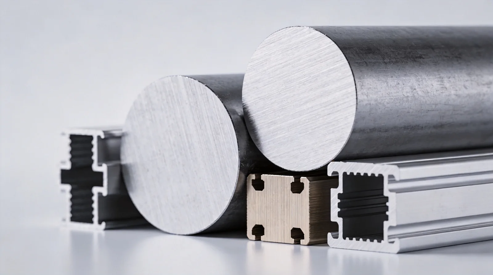 Aluminum alloy billets and extruded profile samples